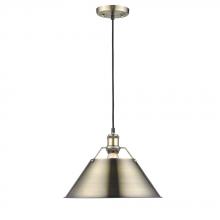  3306-L AB-AB - Orwell 14" Wide Large Pendant in Aged Brass